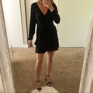 Express Long Sleeve Black Mini Dress